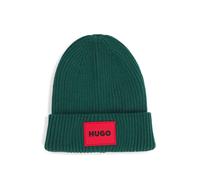HUGO Gorro de punto para niños con etiqueta de logo rojo - StyleG00259/09BT2, G00259 Verde 52