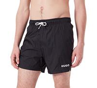 HUGO Bermudas 'Haiti' negro / blanco, Talla L