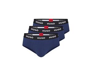 HUGO, Hipbrief triplepack, Slip para Hombre, Azul (New, Navy410), S