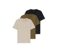 HUGO Hombre Paquete De 3 Camisetas Louge, Beige/Green/Black, S