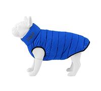 HUGO & HUDSON Chaqueta Acolchada Reversible de Invierno cálida para Perros, Abrigo Resistente al Agua, Azul y Azul Marino, L65