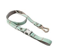 HUGO & HUDSON Correa de Entrenamiento para Perros de Tweed con asa Acolchada, Cuadros en Color Aguamarina, 1,2 m de Largo x 2,5 cm de Ancho