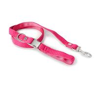 HUGO & HUDSON Correa para Perros Tweed, Correa de Entrenamiento para Mascotas con asa Acolchada, Rosa, 1,2 m de Largo x 1,5 cm de Ancho