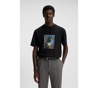 HUGO HUGO x apoh Camiseta de punto de algodón con ilustración de bailarina - StyleDabolos, 50545995 Negro M