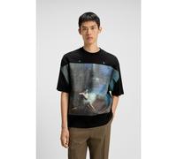 HUGO HUGO x apoh Camiseta oversize fit de algodón con ilustración de bailarina - StyleDabilo, 50546007 Negro L