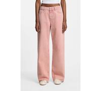 HUGO Jeans loose fit en denim rosa con bajos deshilachados - StyleGamala_2_B, 50554725 Rosa claro 27/32