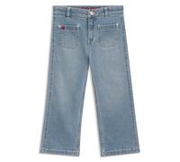 HUGO Jeans para niñas de denim elástico azul con logo bordado - StyleG01038/Z0404A, G01038 Azul 138