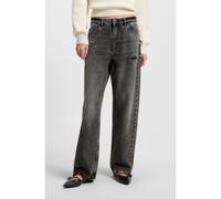 HUGO Jeans relaxed fit en denim rígido desgastado - StyleLeni_B, 50541574 Negro 31/32