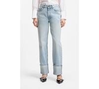 HUGO Jeans straight fit en denim azul con bajos vueltos - StyleGilissi_6, 50563500 Celeste 27/32