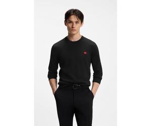 HUGO Jersey de algodón con etiqueta con logo roja - StyleSan Cassius-C1, 50475083 Negro M