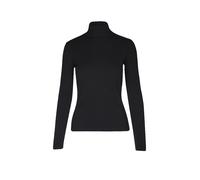 HUGO Top de cuello vuelto en punto de canalé elástico con logo metalizado - StyleDriza_4, 50571245 Negro M