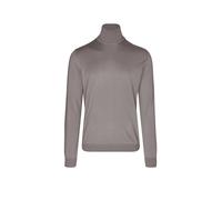 HUGO Jersey de cuello vuelto en lana merina con logo bordado - StyleSan Thomas-M, 50474174 Marrón S