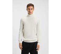 HUGO Jersey de cuello vuelto en lana merina con logo bordado - StyleSan Thomas-M, 50474174 Natural XXL