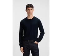 HUGO Jersey de lana merina con logo bordado - StyleSan Cedric-M1, 50476832 Azul oscuro XL