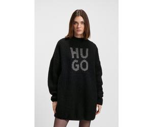 HUGO Jersey de lana y alpaca con logo apilado brillante - StyleSloguis, 50548245 Negro M