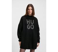 HUGO Jersey de lana y alpaca con logo apilado brillante - StyleSloguis, 50548245 Negro XS