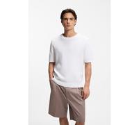 HUGO Jersey de punto de rejilla de algodón - StyleSaffon, 50557350 Blanco XL