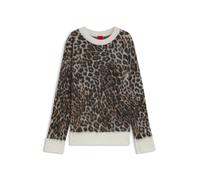 HUGO Jersey de punto relaxed fit con jacquard de leopardo - StyleSeratu, 50548255 Fantasía XS