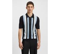 HUGO Jersey estilo polo con cremallera y rayas verticales - StyleSholpon, 50510922 Azul XXL