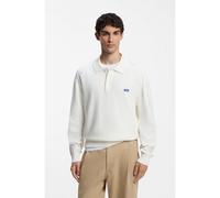 HUGO Jersey oversized fit estilo polo en algodón - StyleSan Patty-C, 50570276 Natural S