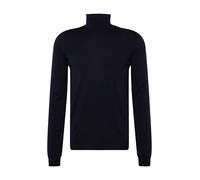 HUGO Jersey de cuello vuelto en lana merina con logo bordado - StyleSan Thomas-M, 50474174 Azul oscuro XXL
