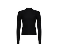HUGO Jersey de canalé slim fit con cuello medio - StyleSarmia_B, 50571673 Negro M