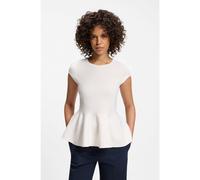 HUGO Jersey slim fit con dobladillo tipo péplum - StyleSiefata, 50562667 Natural XS