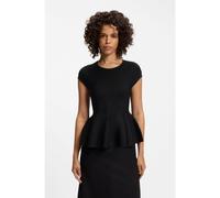 HUGO Jersey slim fit con dobladillo tipo péplum - StyleSiefata, 50562667 Negro XS