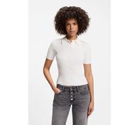 HUGO Jersey slim fit de canalé con cuello de polo - StyleSareplette, 50557771 Blanco L