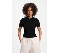 HUGO Jersey slim fit de canalé con cuello de polo - StyleSareplette, 50557771 Negro XS