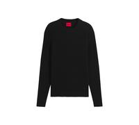 HUGO Jersey relaxed fit en canalé de algodón - StyleSribban, 50570249 Negro XL