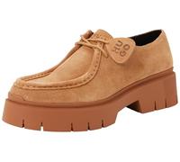 HUGO Kris_Derby_SD, Botas de Tobillo con Cordones Mujer, Marrón Pastel Claro, 40 EU