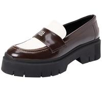 HUGO Kris_Loafer_BROF, Mocasines Planos Mujer, Rust/Cooper, 39 EU