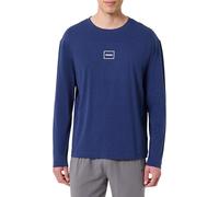 Hugo Laze 10261152 01 Loungew_Longsleeve - Camiseta de Manga Larga para Hombre, Azul Oscuro, S