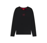 HUGO Camiseta de algodón elástico con logo estampado - StyleLaze Longsleeve, 50525229 Negro XL