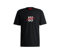 HUGO Laze T-Shirt Ropa de Estar por casa_Camiseta, Black1, XL para Hombre