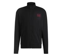 HUGO Chaqueta relaxed fit de algodón elástico con logo enmarcado - StyleLaze Zip Jacket, 50525245 Negro XXL
