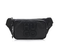 HUGO Malick Big Logo Nylon Bumbag, Riñonera Hombres, Outer Space Black, Talla única