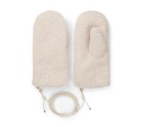 HUGO Manoplas de peluche con cordón de piel sintética - StyleBeatris, 50548780 Natural M/L