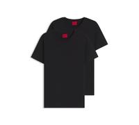 HUGO Camiseta hombre 'Round' ajuste slim algodón elástico negro XL