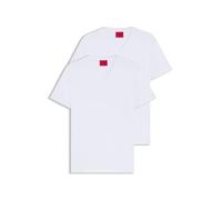 HUGO Paquete de dos camisetas de algodón elástico con cuello en pico - StyleHUGO-V, 50325417 Blanco S