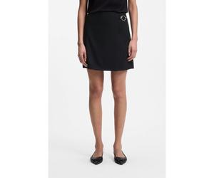 HUGO Minifalda cruzada con mosquetón metálico - StyleRilasi, 50564193 Negro 40