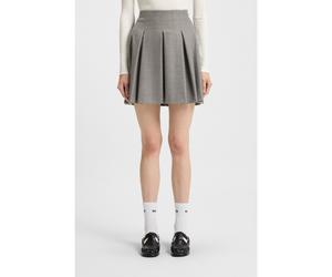 HUGO Minifalda plisada de franela elástica jaspeada - StyleRadina, 50547638 Gris claro 36