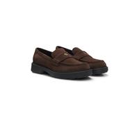HUGO Mocasines con antifaz de ante con suela de goma gruesa - StyleAngey_Mocc_sd, 50573776 Marrón oscuro 40