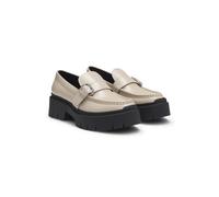 HUGO Mocasines de piel con correa de hebilla - StyleKris_NewLoafer_BROM, 50548196 Beige claro 40