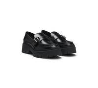 HUGO Mocasines de piel con correa de hebilla - StyleKris_NewLoafer_BROM, 50548196 Negro 41