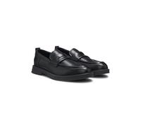 HUGO Mocasines de piel con logos perforados - StyleLenner_loaf_pfmn, 50563309 Negro 44