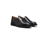 HUGO Mocasines de piel con ribete de antifaz - StyleGinsby_loaf_pllt, 50569010 Negro 41.5