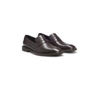 HUGO Mocasines de piel con ribete de antifaz - StyleGryff_loaf_ltpl, 50548435 Marrón oscuro 43