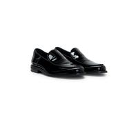 HUGO Mocasines slip-on de charol con logotipo en relieve - StyleVarian_loaf_ptlt, 50573071 Negro 40